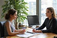 Doctora realizando una consulta nutricional con una paciente