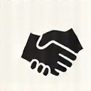 Icono de un apretón de manos simbolizando confianza y transparencia.